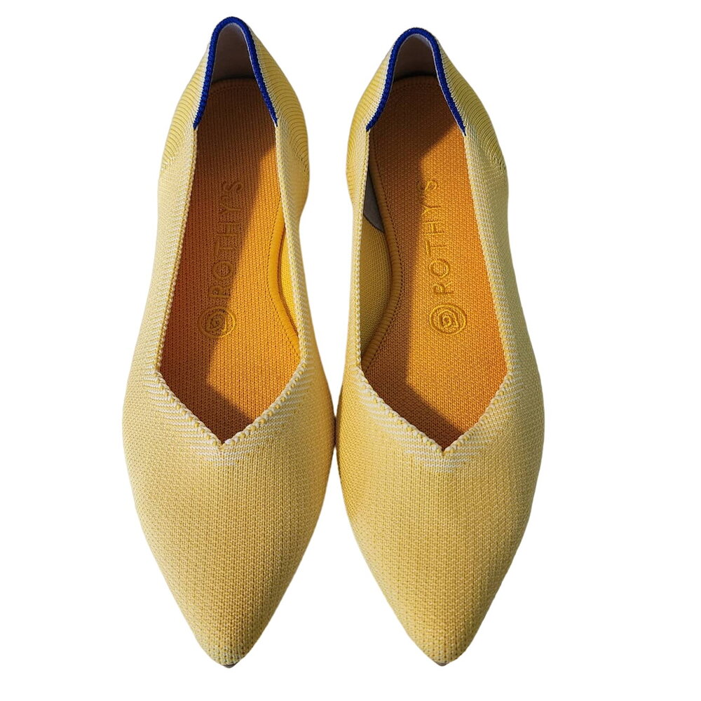 Rothy's Sunshine Yellow Points Size 8